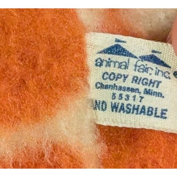 Animal Fair Hand Puppet Giraffe Plush Faux Fur Stuffed Toy Kitschy Odd Vintage - Picture 2 of 16